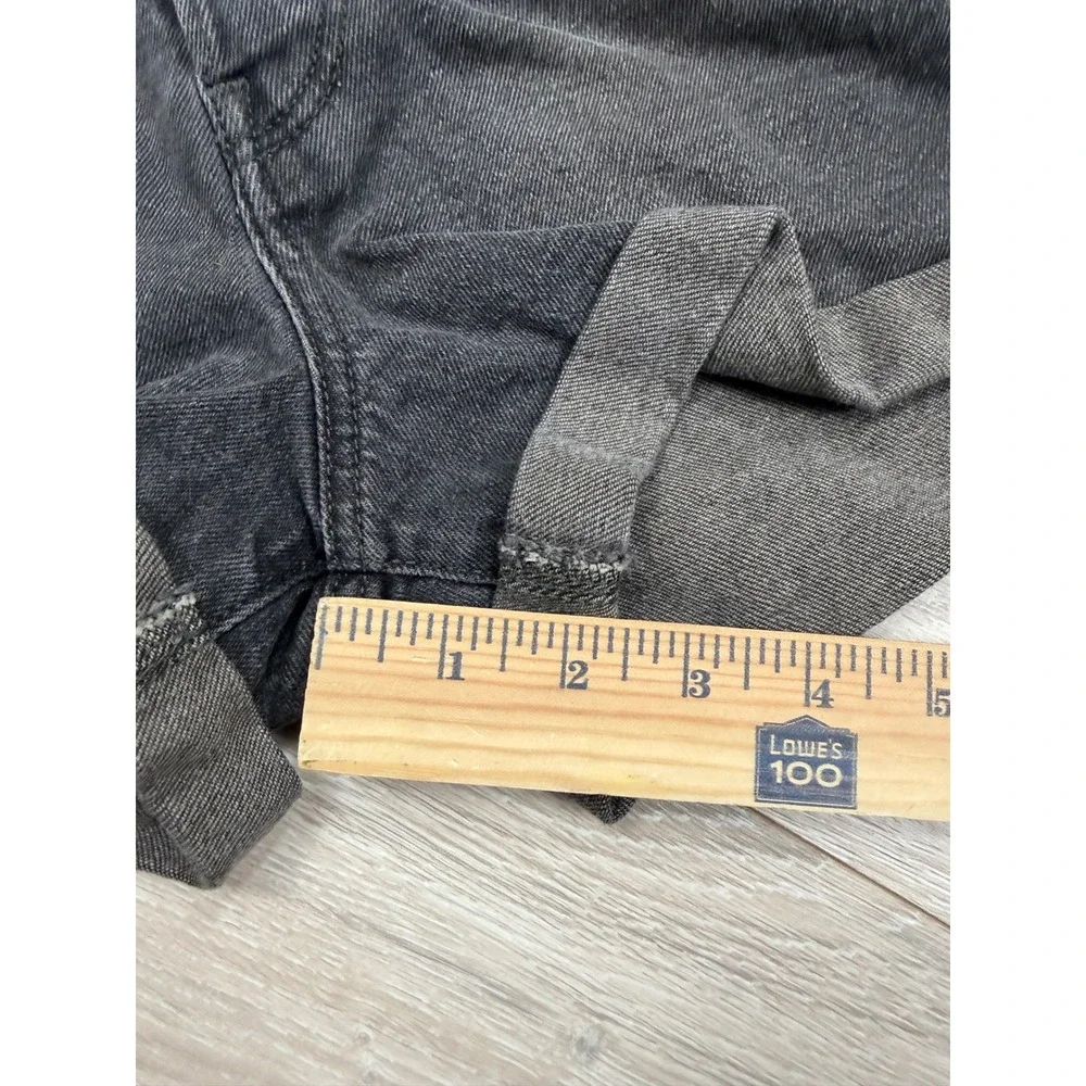 Levi Strauss & Co Womens High Waisted Denim Shorts Washed Black W26‎ Button Fly